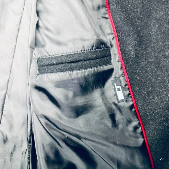 Relativity Womens Black Double Breasted Wool Blend Coat Size Small EUC - Picture 6 of 13